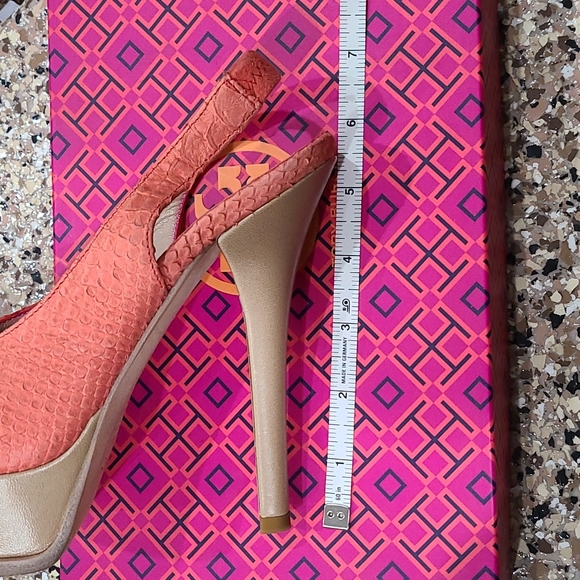 Vintage Fendi python platform slingback peeptoe high heels - Picture 6 of 6